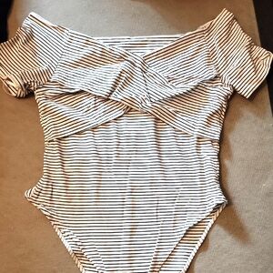 Striped Off-Shoulder